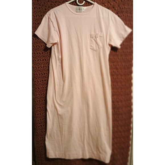 J.Crew T-Shirt Dress Womens Small Pink Pocket Short Sleeve Crewneck Casual - Picture 6 of 7